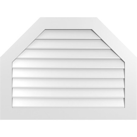 Ekena Millwork Octagonal Top Surface Mount PVC Gable Vent w/ 3-1/2"W x 1"P Standard Frame, 40"W x 30"H GVPOT40X3001SN